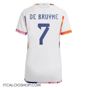 Belgio Kevin De Bruyne #7 Seconda Maglia Femmina Mondiali 2022 Manica Corta